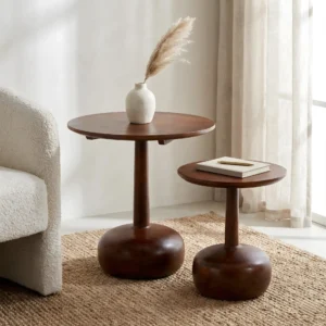 Bijzettafel Katwijk set bruin