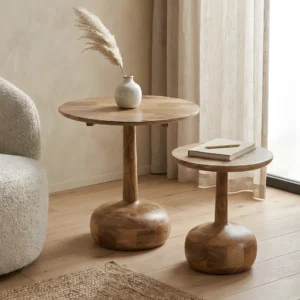 Bijzettafel Katwijk set naturel