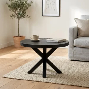 Salontafel Daan Ø70cm rond zwart