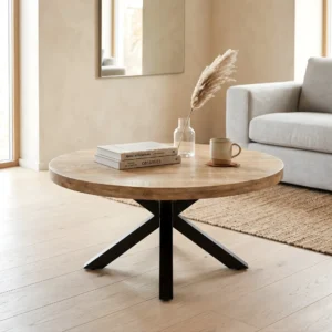 Salontafel Daan Ø90cm rond naturel