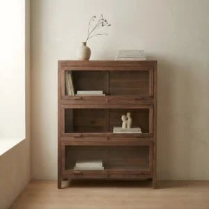 Vitrinekast George 3-delen Bruin