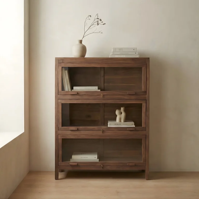 Vitrinekast George 3-delen Bruin