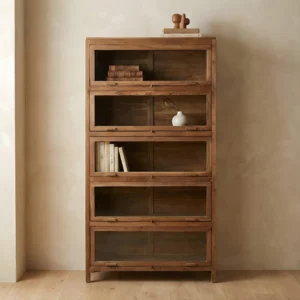 Vitrinekast George 5-delen Bruin