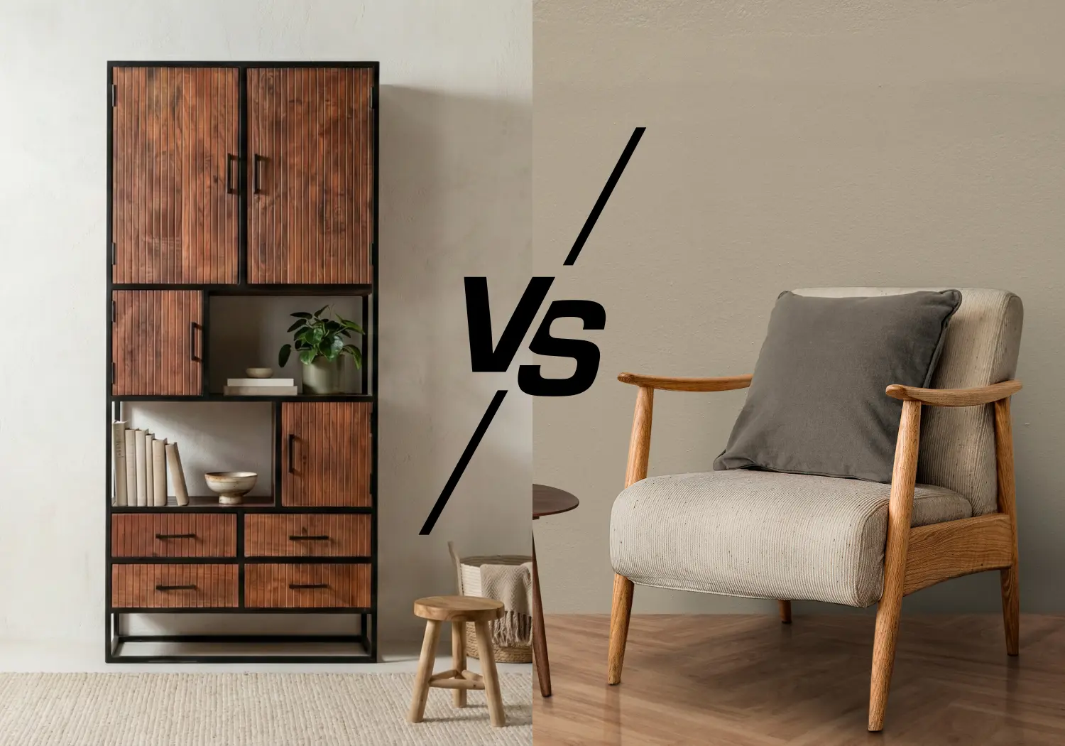 industrieel vs modern mixen met houten meubels
